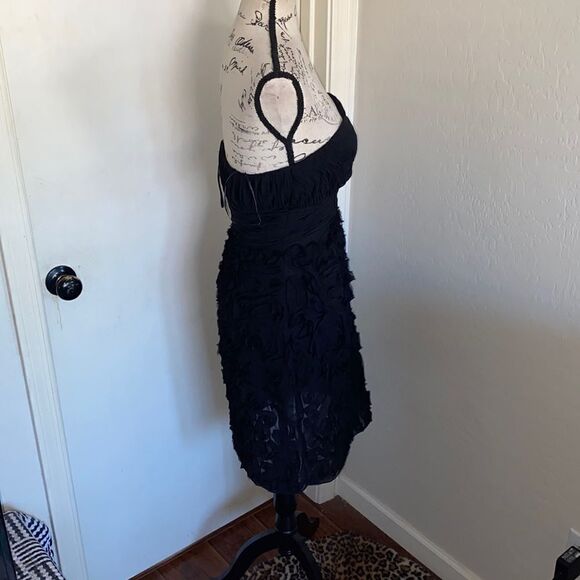 JS Collections Black Strapless Detailed Dress - Picture 2 of 11